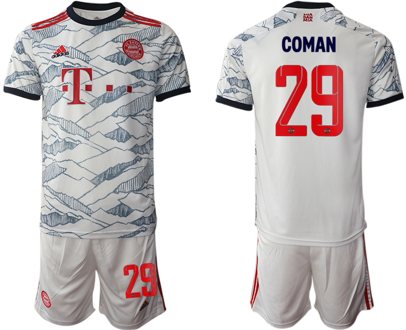 Men 2021-2022 Club Bayern Munich away white #29 Soccer Jersey->bayern munich jersey->Soccer Club Jersey